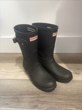 Hunter Charcoal Short Boots